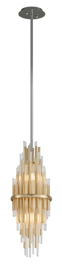 Theory Two Light Pendant in Gold Leaf W Polished Stainless (68|23841)