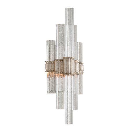 Viola Two Light Wall Sconce in Warm Silver Leaf (68|23611WSL)