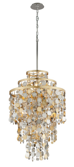 Ambrosia Seven Light Chandelier in Gold Silver Leaf & Stainless (68|21547)