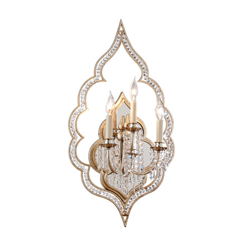 Bijoux Three Light Wall Sconce in Warm Silver Leaf (68|16113WSL)