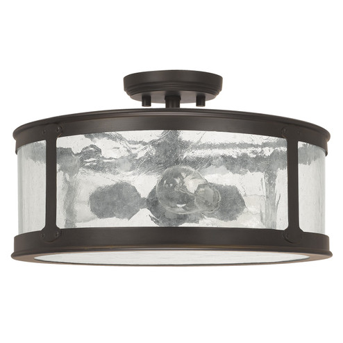 Dylan Three Light Outdoor Semi-Flush Mount in Old Bronze (65|9567OB)