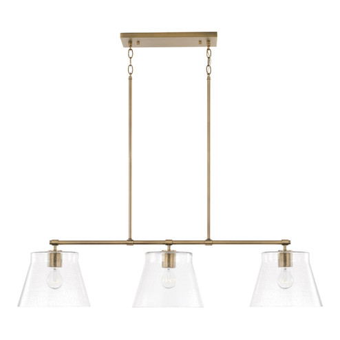 Baker Three Light Island Pendant in Aged Brass (65|846931AD)