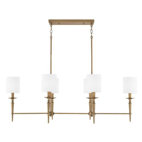 Abbie Six Light Island Pendant in Aged Brass (65|842661AD701)