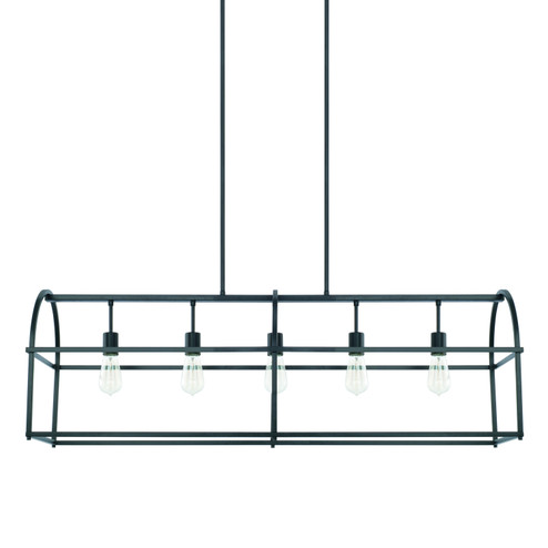 Aubrey Five Light Island Pendant in Matte Black (65|825751MB)