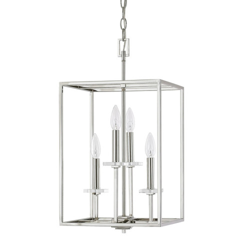 Morgan Four Light Foyer Pendant in Polished Nickel (65|7001PN)