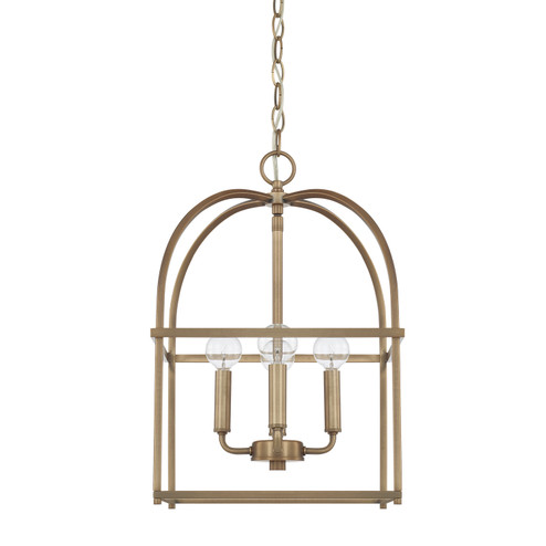Aubrey Four Light Foyer in Aged Brass (65|527542AD)
