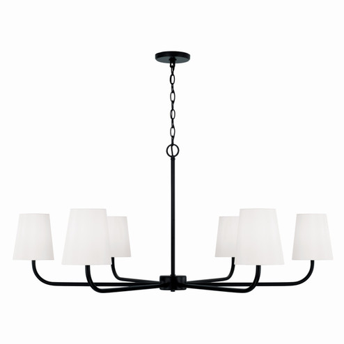 Brody Six Light Chandelier in Matte Black (65|449461MB706)