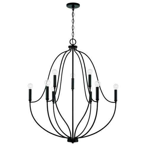 Madison Nine Light Chandelier in Matte Black (65|447091MB)