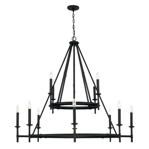 Ogden 12 Light Chandelier in Brushed Black Iron (65|445201IH)