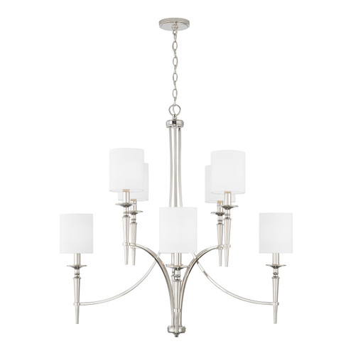 Abbie Eight Light Chandelier in Polished Nickel (65|442681PN701)