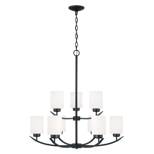 Dixon Nine Light Chandelier in Matte Black (65|415291MB338)