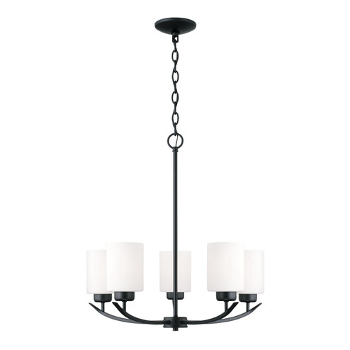 Dixon Five Light Chandelier in Matte Black (65|415251MB338)