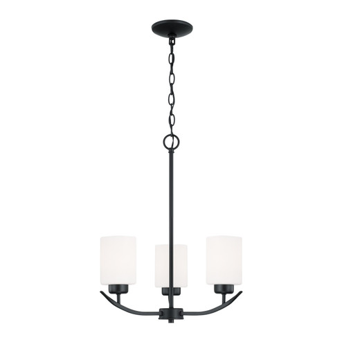 Dixon Three Light Chandelier in Matte Black (65|415231MB338)