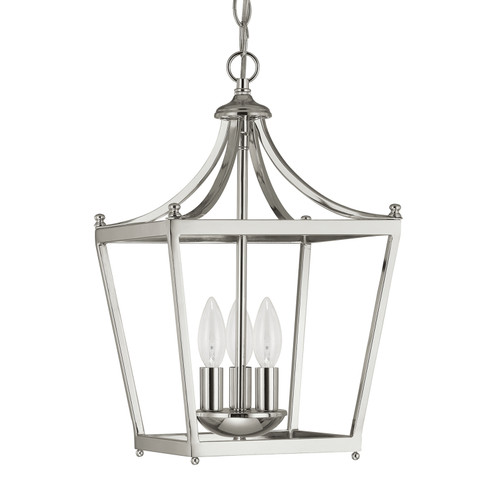 Stanton Three Light Foyer Pendant in Polished Nickel (65|4036PN)