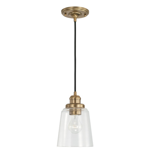 Fallon One Light Pendant in Aged Brass (65|3718AD135)