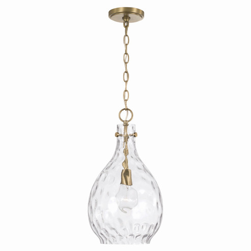 Brentwood One Light Pendant in Aged Brass (65|349012AD)