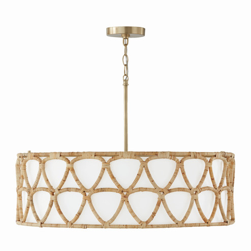 Tulum Four Light Pendant in Matte Brass (65|347242MA)