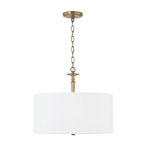 Abbie Three Light Pendant in Aged Brass (65|342631AD)