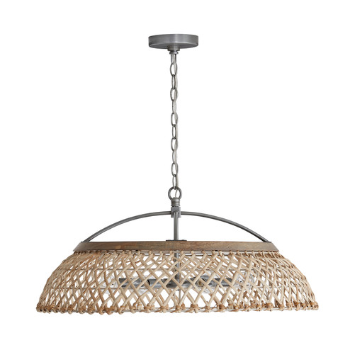 Rainey Six Light Pendant in Grey Wash and Antique Nickel (65|340862GK) Rainey Six Light Pendant in Grey Wash and Antique Nickel (65|340862GK)