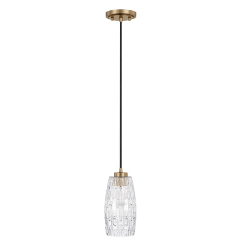 Casper One Light Pendant in Aged Brass (65|328611AD450)