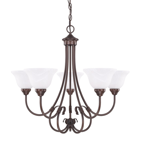 Hometown Five Light Chandelier in Bronze (65|3226BZ220)