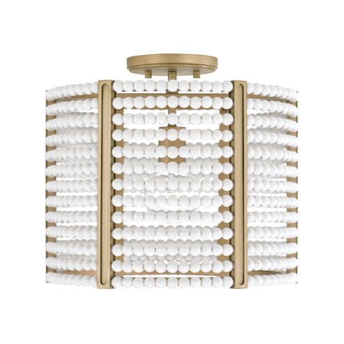 Brynn One Light Semi Flush Mount in Aged Brass Painted (65|247111AP)