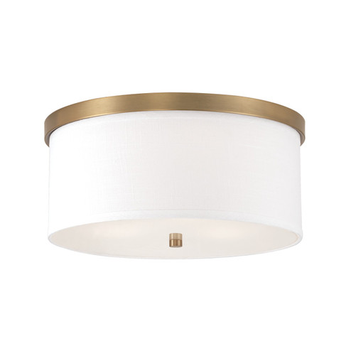 Midtown Three Light Flush Mount in Aged Brass (65|2015AD480)