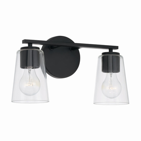 Portman Two Light Vanity in Matte Black (65|148621MB537)