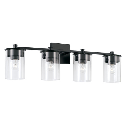 Mason Four Light Vanity in Matte Black (65|146841MB532)