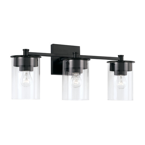 Mason Three Light Vanity in Matte Black (65|146831MB532)