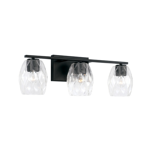 Lucas Three Light Vanity in Matte Black (65|145331MB525)