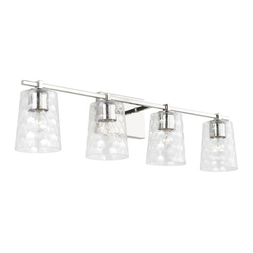 Burke Four Light Vanity in Polished Nickel (65|143541PN517)