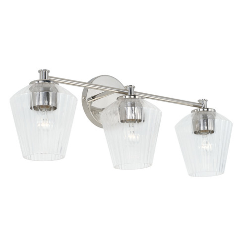 Beau Three Light Vanity in Polished Nickel (65|141431PN507)