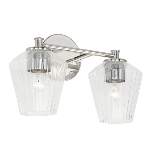 Beau Two Light Vanity in Polished Nickel (65|141421PN507)