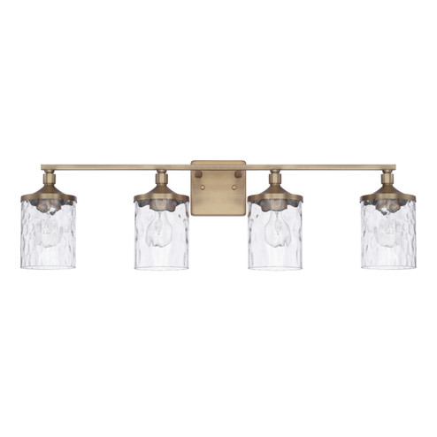 Colton Four Light Vanity in Aged Brass (65|128841AD451)