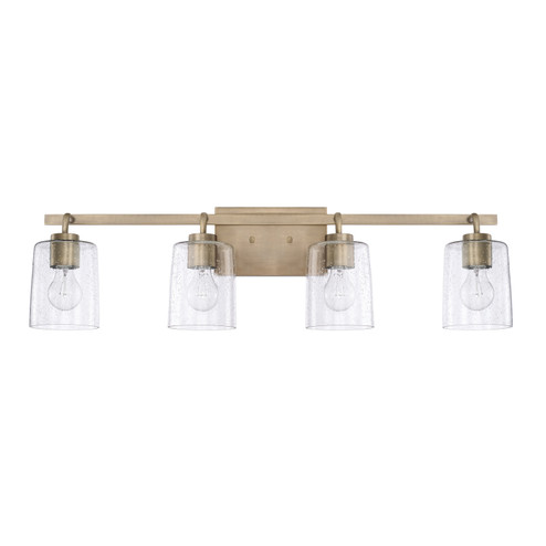 Greyson Four Light Vanity in Aged Brass (65|128541AD449)