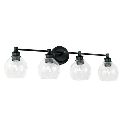 Mid Century Four Light Vanity in Matte Black (65|121141MB426)