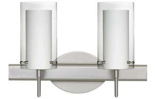 Pahu Two Light Wall Sconce in Satin Nickel (74|2SWC44007SN)