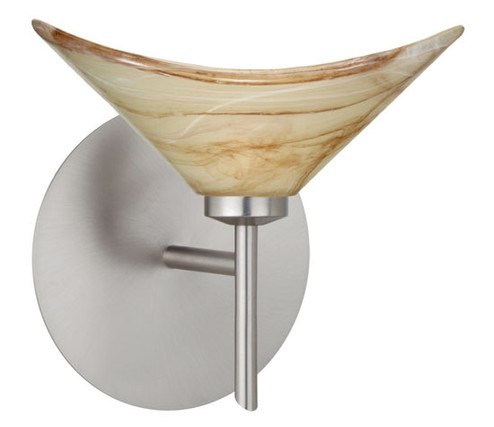 Hoppi One Light Wall Sconce in Satin Nickel (74|1SW191383SN)
