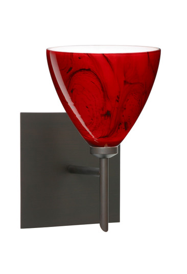 Mia One Light Wall Sconce in Bronze (74|1SW1779MABRSQ)