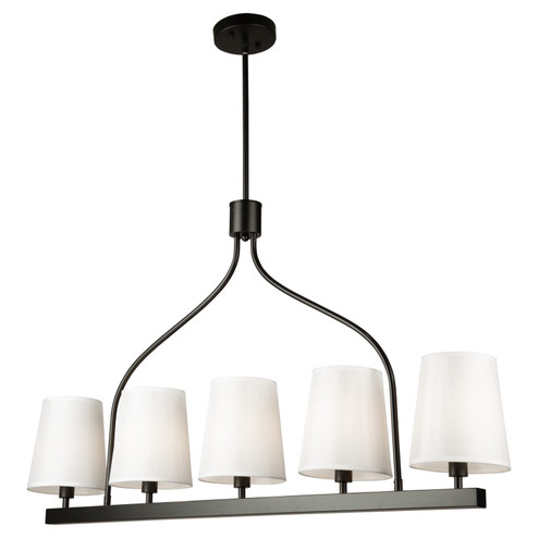 Rhythm Five Light Island Pendant in Black (78|SC13336BK)