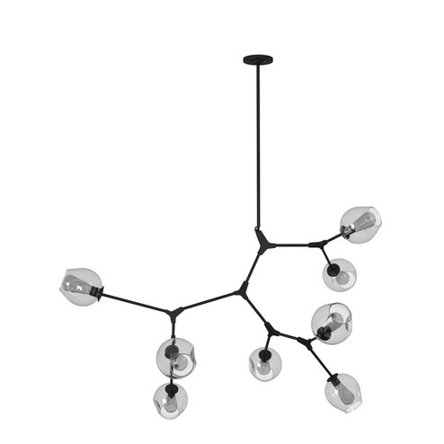 Organic Eight Light Chandelier in Black (78|JA14028BK)