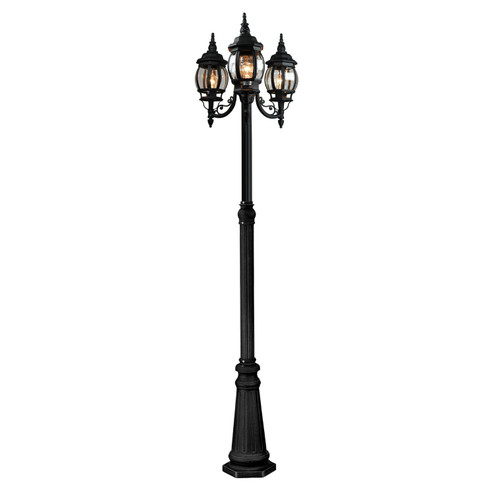 Classico Three Light Outdoor Post Mount in Black (78|AC8099BK)