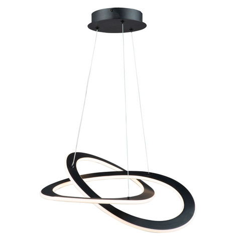 Wave LED Chandelier in Black (78|AC7076BK)