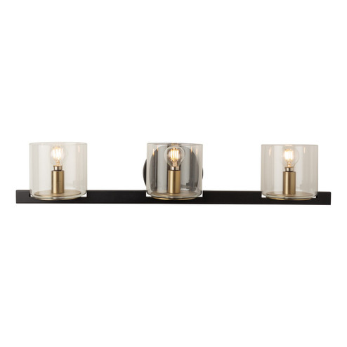 Salinas Three Light Vanity in Black and Brass (78|AC11823BB)