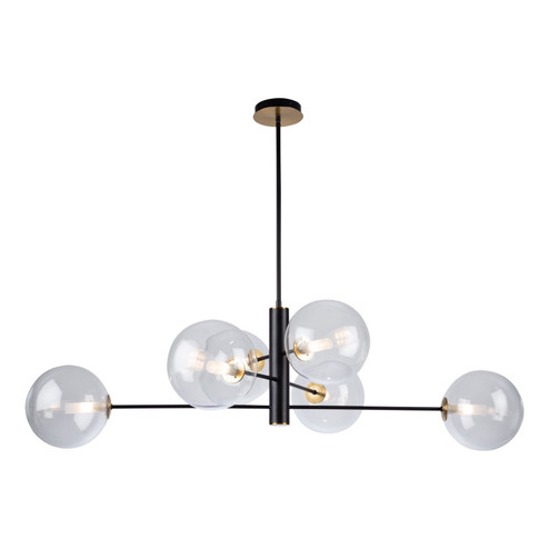 Aurelia Four Light Island Pendant in Matte Black & Brass (78|AC11766VB)