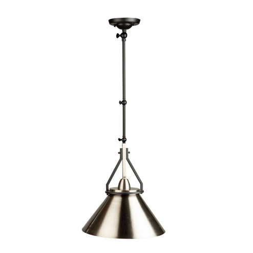 Tempo One Light Pendant in Matte Black and Brass (78|AC11242NB)