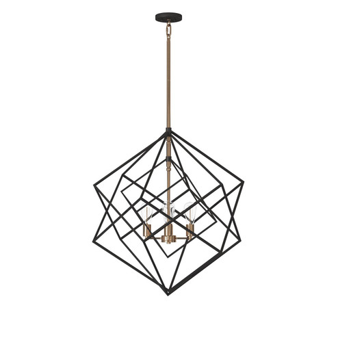 Artistry Four Light Chandelier in Matte Black & Harvest Brass (78|AC11114)