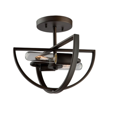 Newport Two Light Semi Flush Mount in Oil Rubbed Bronze (78|AC10882OB)