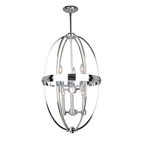 Roxbury Six Light Chandelier in Chrome (78|AC10696CH)